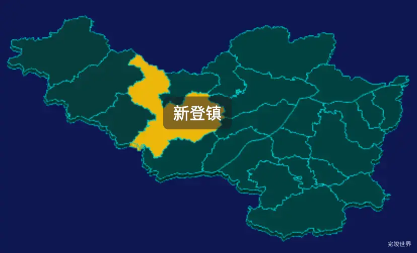 threejs杭州市富阳区geoJson地图3d地图
